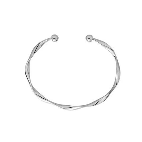 Nu Goth Bracelet — Fluid Silver Twist Cuff
