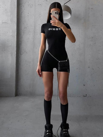 Mall Goth Toxic Bodysuit Suit