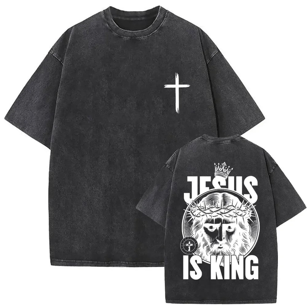 Gothic T-shirt with black washed vintage graphic
