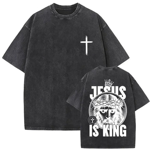 Gothic T-shirt with black washed vintage graphic