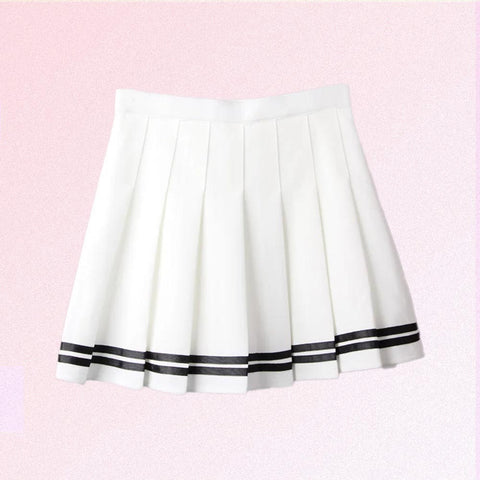 Gothic Mini Skirt with black high-waist