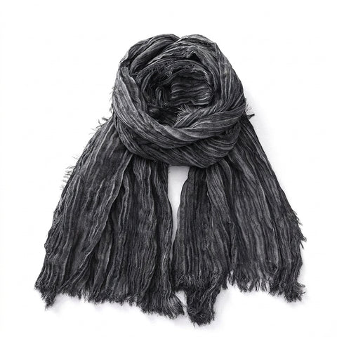 Goth Ashen Wraith Crinkle Scarf