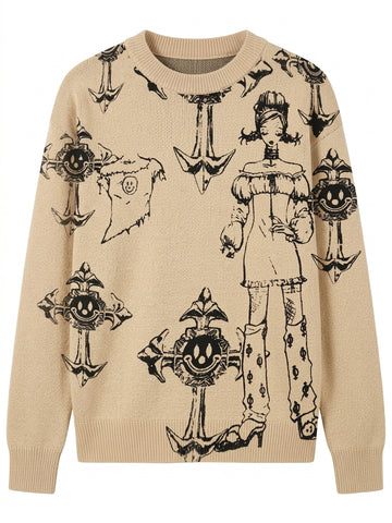 Mall Goth Dark Romance Knit Top