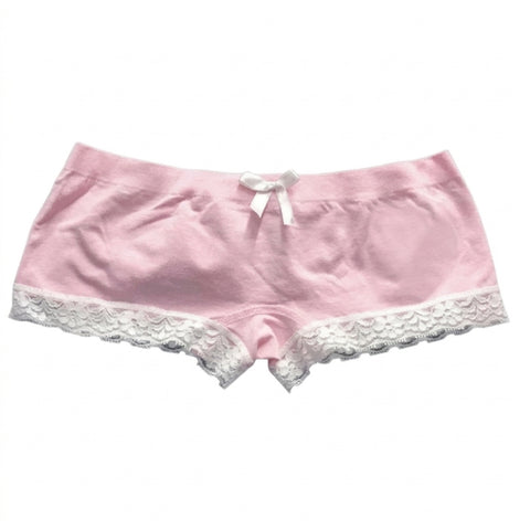 Pastel Goth Sakura Lace-Trim Shorts