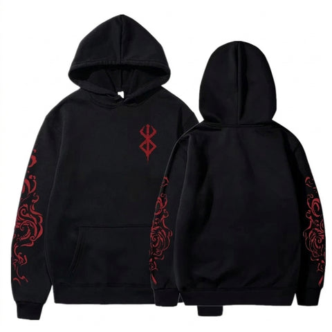 Goth Blood Sigil Rose Sleeve Sweater
