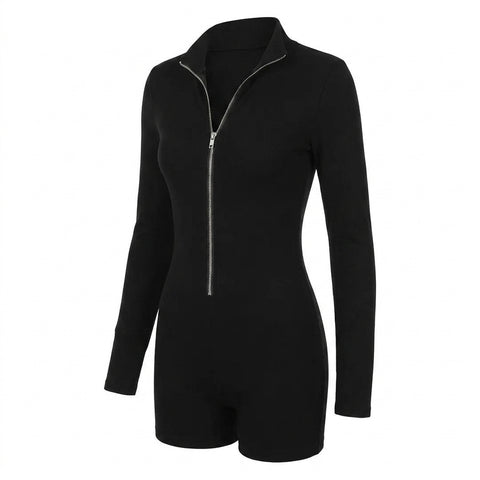 Goth Midnight Zip Romper Suit