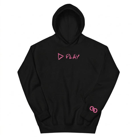 Nu Goth ▷ Play Graphic Hoodie in Black & Pink