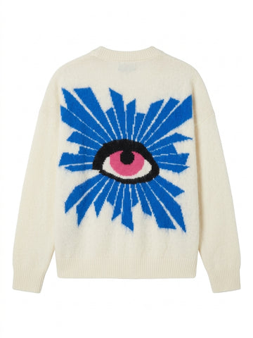 Nu Goth All-Seeing Eye Mohair Sweater