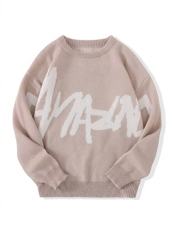 Nu Goth Graffiti Script Knit Sweater