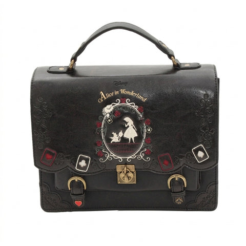 Victorian Goth Alice in Wonderland Satchel Bag