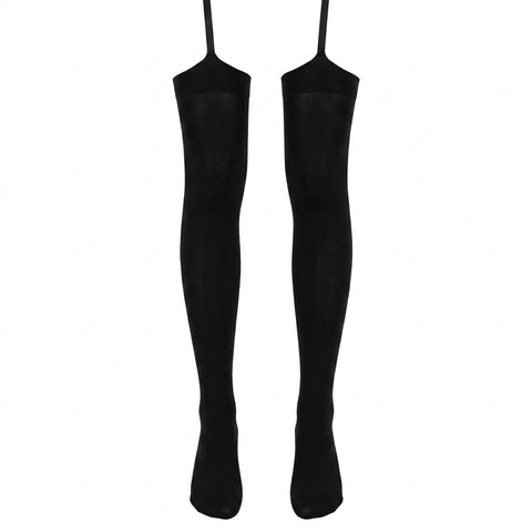 Goth Suspender Garter Illusion Thigh-High Sock