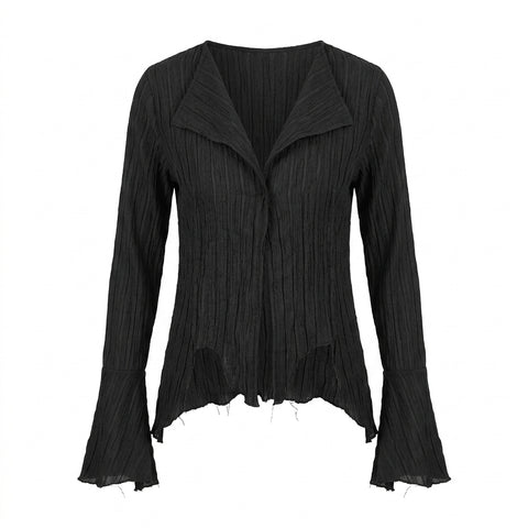 Nu Goth Crinkle Shadow Blouse