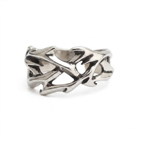 Goth Bramble Lattice Open Ring