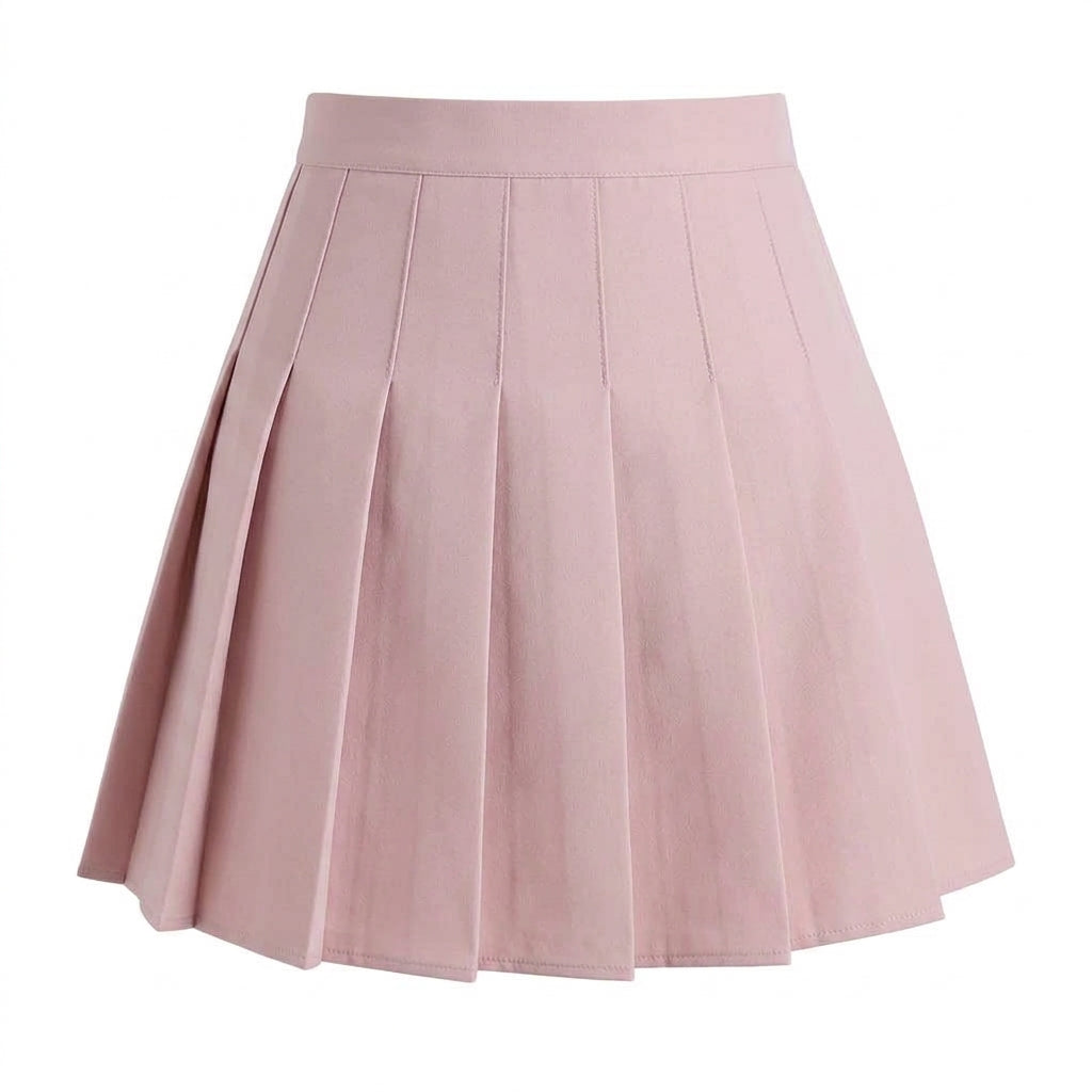 Pastel Goth Dusty Rose Pleated Mini Skirt