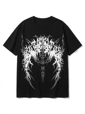 Goth Void Script Zip-Up Tshirt