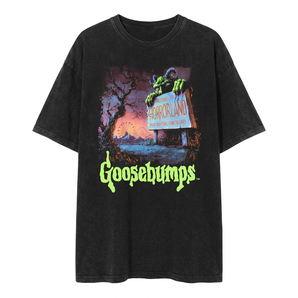 Mall Goth Welcome to Horrorland Oversized T-Shirt