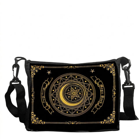 Goth Magic Moon Sigil Crossbody Bag