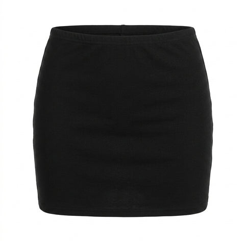 Nu Goth Rooftop Mini Skirt in Void Black