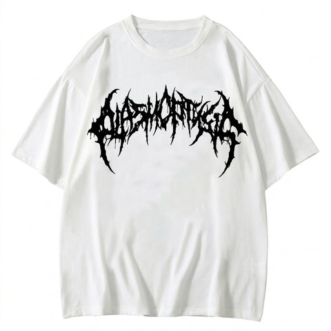 Goth T-Shirt — Death Script Oversized Tee