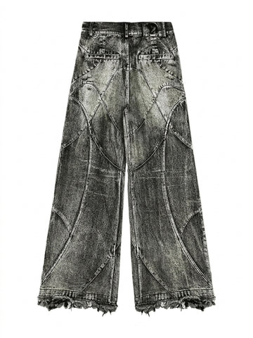 Goth Arcane Seam Wide-Leg Pants