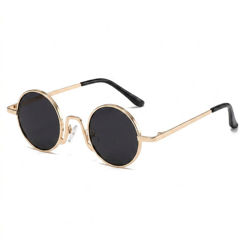 Victorian Goth Eclipse Round Metal Sunglasses