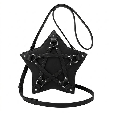 Goth Pentagram Harness Star Bag