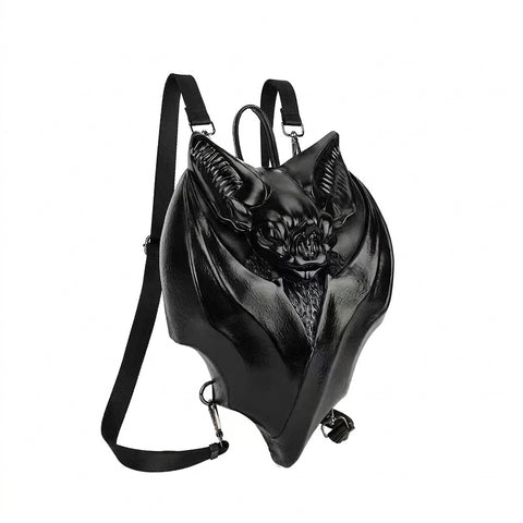 Goth Midnight Creature 3D Bat Sculpted Bag