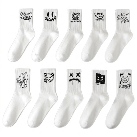 Goth Creep Show Crew Sock Set — 10 Pairs