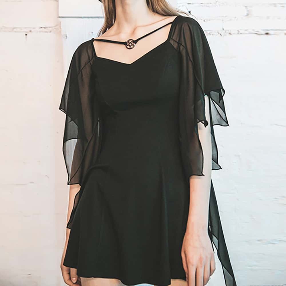 BAT WINGS DRESS IN GOTHIC STYLE