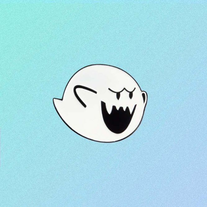 BOO GHOST ENAMELED PIN
