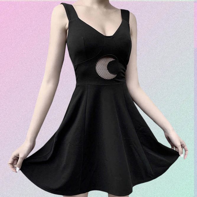 FITTED A-LINE MOON DRESS