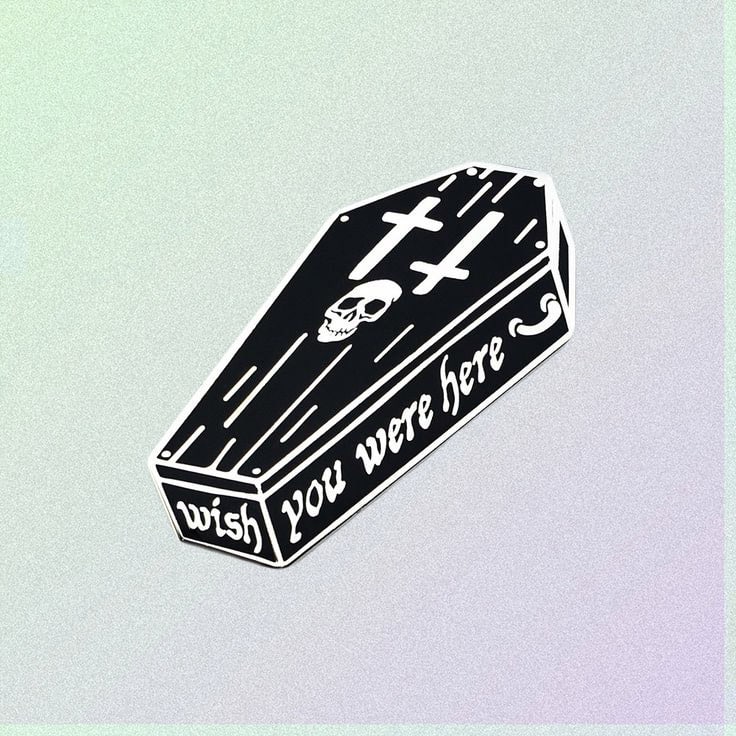 WISH YOU WERE HERE ENAMELED PIN