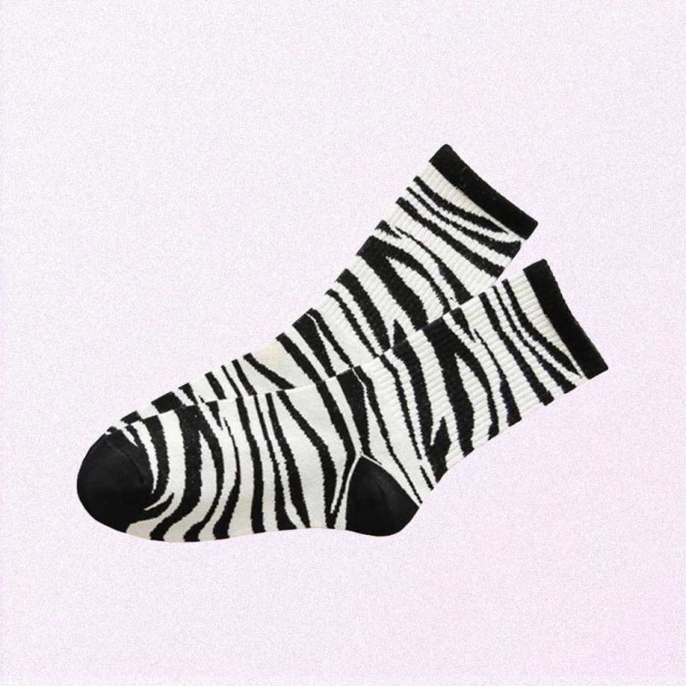 Zebra Print Aesthetic Socks | Goth Aesthetic Shop