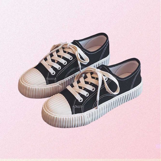 CLASSIC CANVAS RUBBER TOE AESTHETIC SNEAKERS