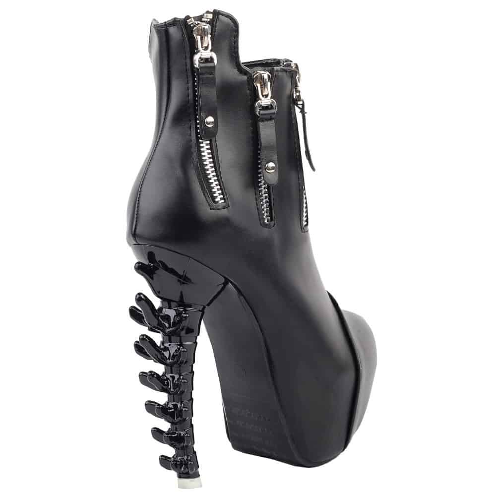 GOTHIC AESTHETIC SPINE HIGH HEEL PLATFORM ANKLE BOOTS