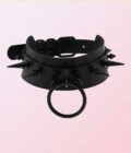HELL BLACK GOTH AESTHETIC SPIKED CHOKER